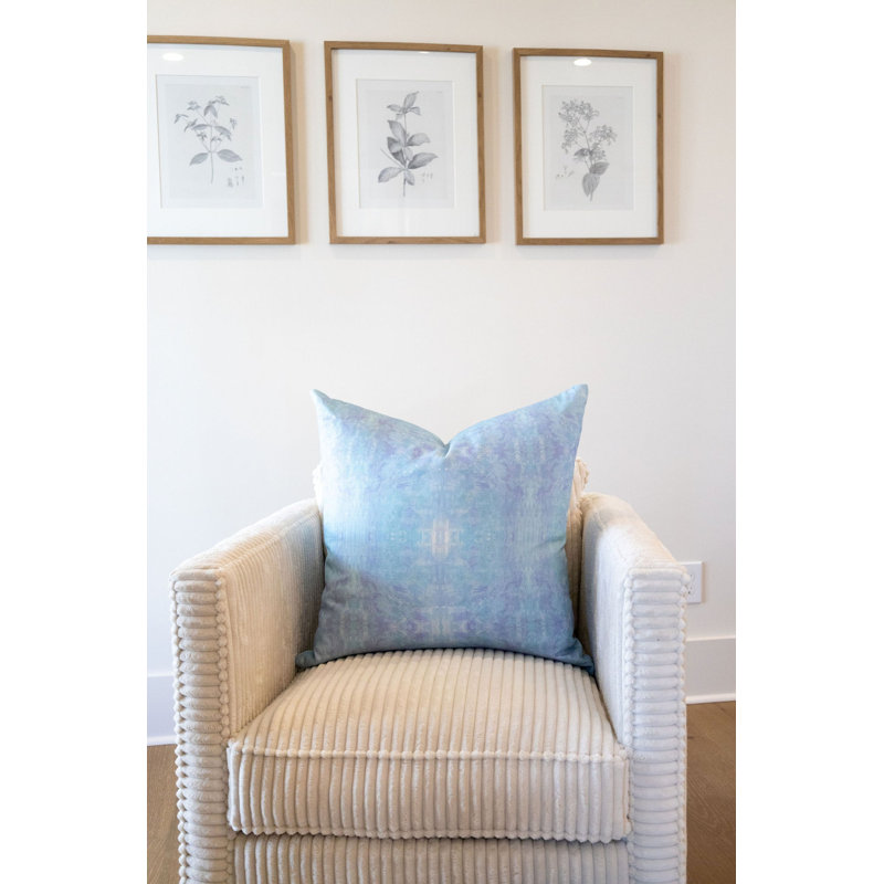 The Gardens Pillow Cover & Insert, 22"H x 22"W, Delphinium Abstract, Square