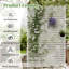 Paravent d'extérieur à 6 panneaux, 115,5 cm x 183 cm, autoportant, motif floral à persiennes, panneaux en PEHD et cadre en acier pour terrasse, jardin ou abri de climatisation - Gris rouille clair-136260335