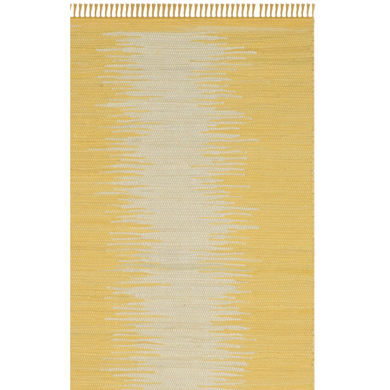 Annia Hand Woven Cotton Abstract Rug, Rectangle 5' x 8'
