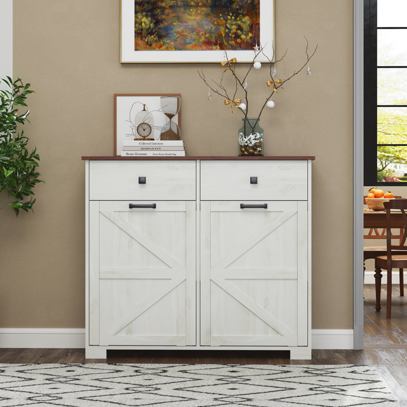 Armoire à ordures et à recyclage double avec tiroir caché Celaya