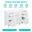 Meuble-lavabo autoportant de 122 cm (48 po) seulement, 6 tiroirs et 2 portes à fermeture amortie, blanc