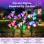 Paquet de 8 guirlandes de fleurs de lys solaires, décor de jardin extérieur changeant de 7 couleurs, grand panneau, tiges imperméables et réglables IP65