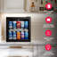 Frigidaire 1.3 cu. ft. 36L Glass Door Beverage Refrigerator, Mini Fridge with 47 Can Capacity, Touch Controls, Adjustable Shelves, LED Lighting & Quiet Compressor Cooling