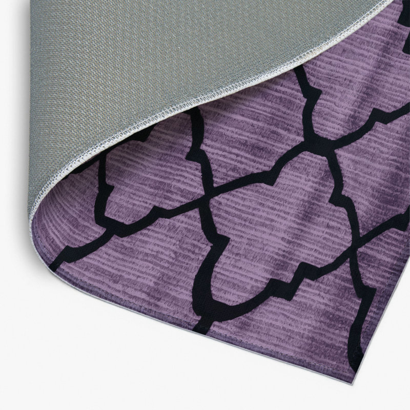 Tapis mauve intérieur et extérieur Trellis, Rectangulaire 2 pi x 3 pi
