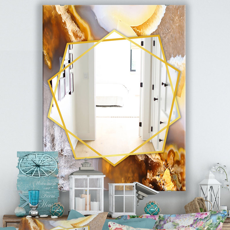 Miroir mural Agate at Crystals, H 39,4 po x l 29,5 po