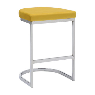Adelaid Upholstered Counter Stool with Metal Frame