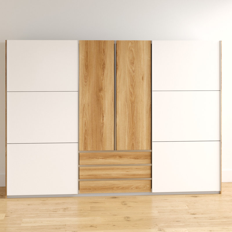Branchburg 2 Door Wardrobe, White/Brown