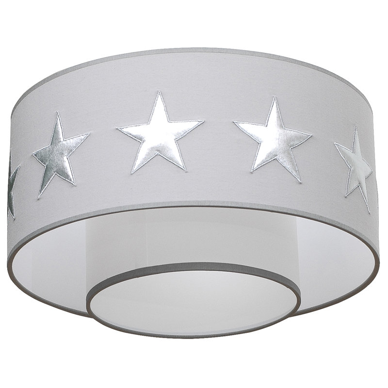 Desrochers Cotton Flush Mount, Grey