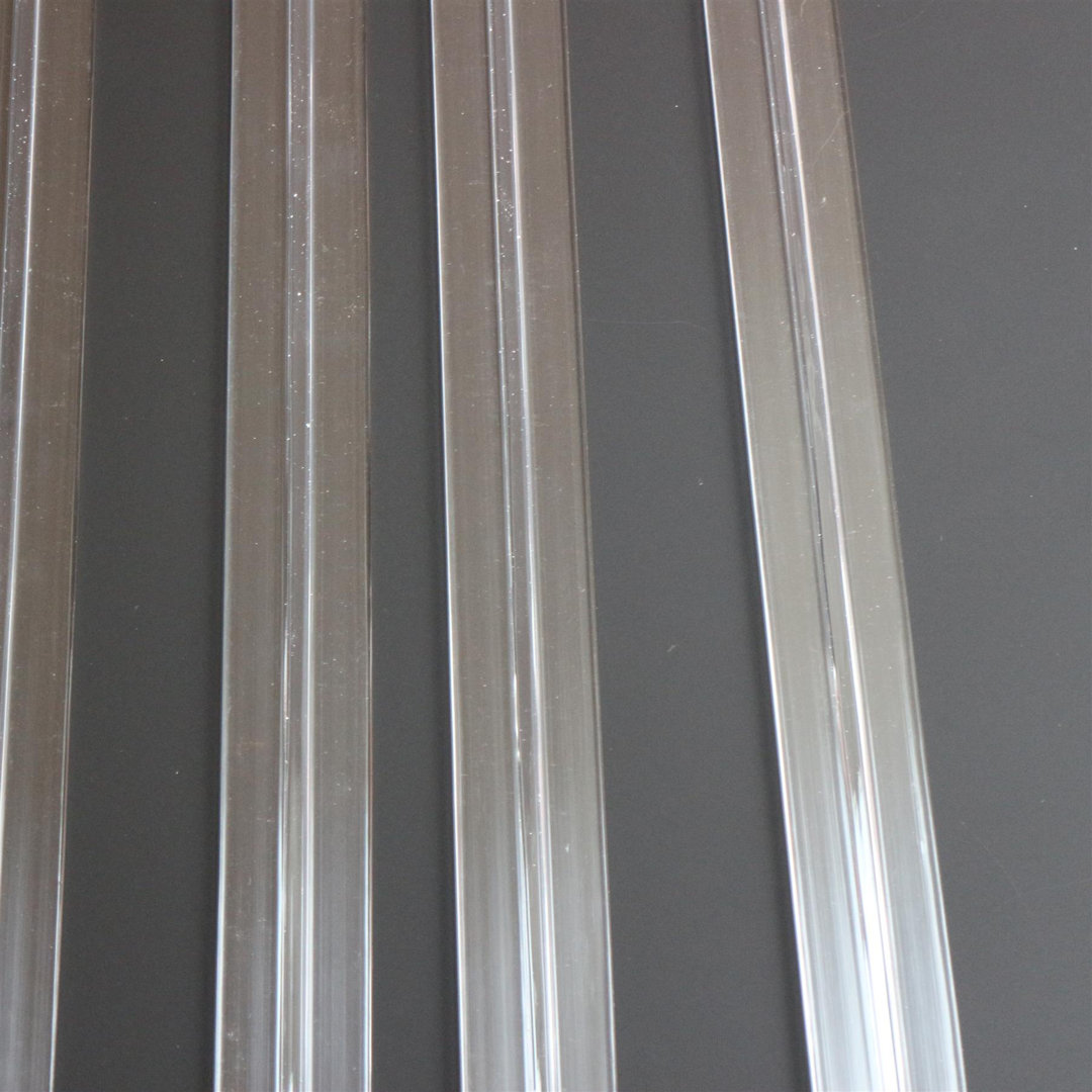500mm Low Profile Flex hinges, Fexible Living Hinges, Plexiglass, Transparent, Continuous Acrylic Piano Hinges