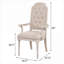 Ensemble de 2 fauteuils rembourrés en tissu capitonné champagne