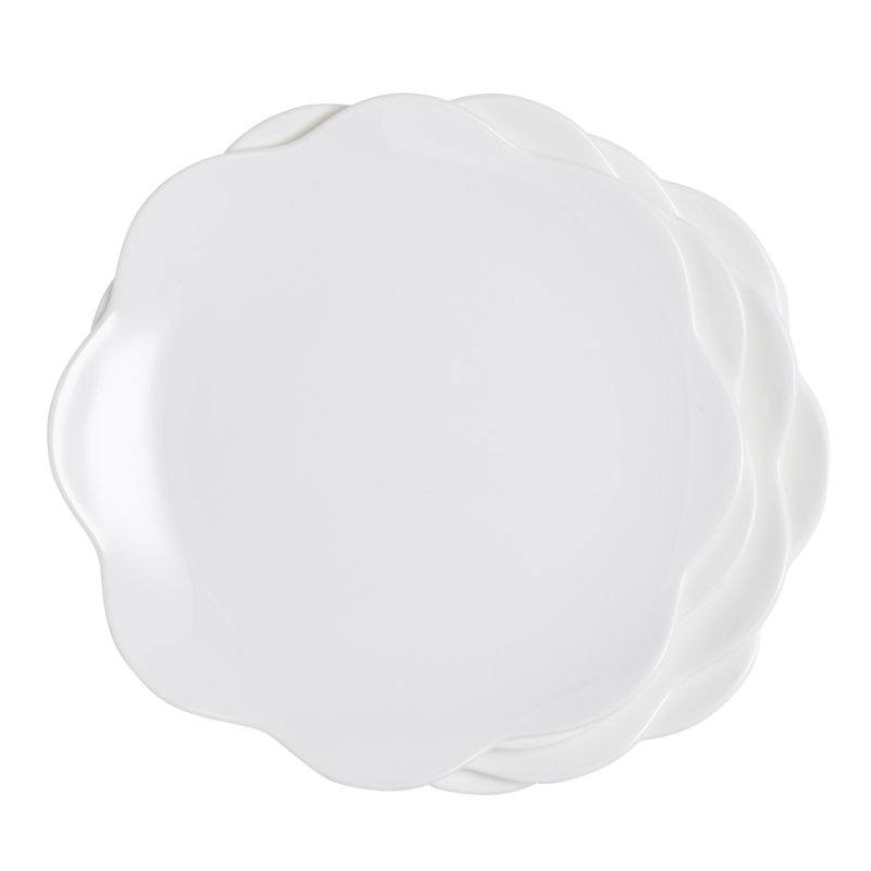 Geometrica White Bone China Appetizer Plate