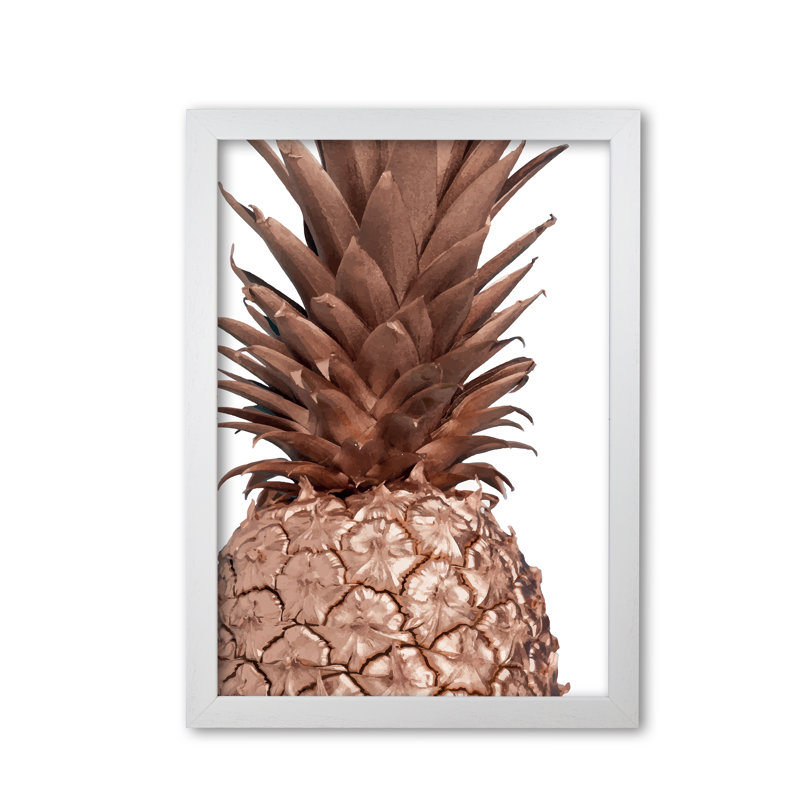 Pineapple - Print, White Grain Frame, 42 cm H x 30 cm W x 5 cm D