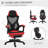 Vinsetto Ergonomic Home Office Chair High Back Armchair Computer Desk Recliner with Footrest, Mesh Back, Lumbar Support and Wheels, Red