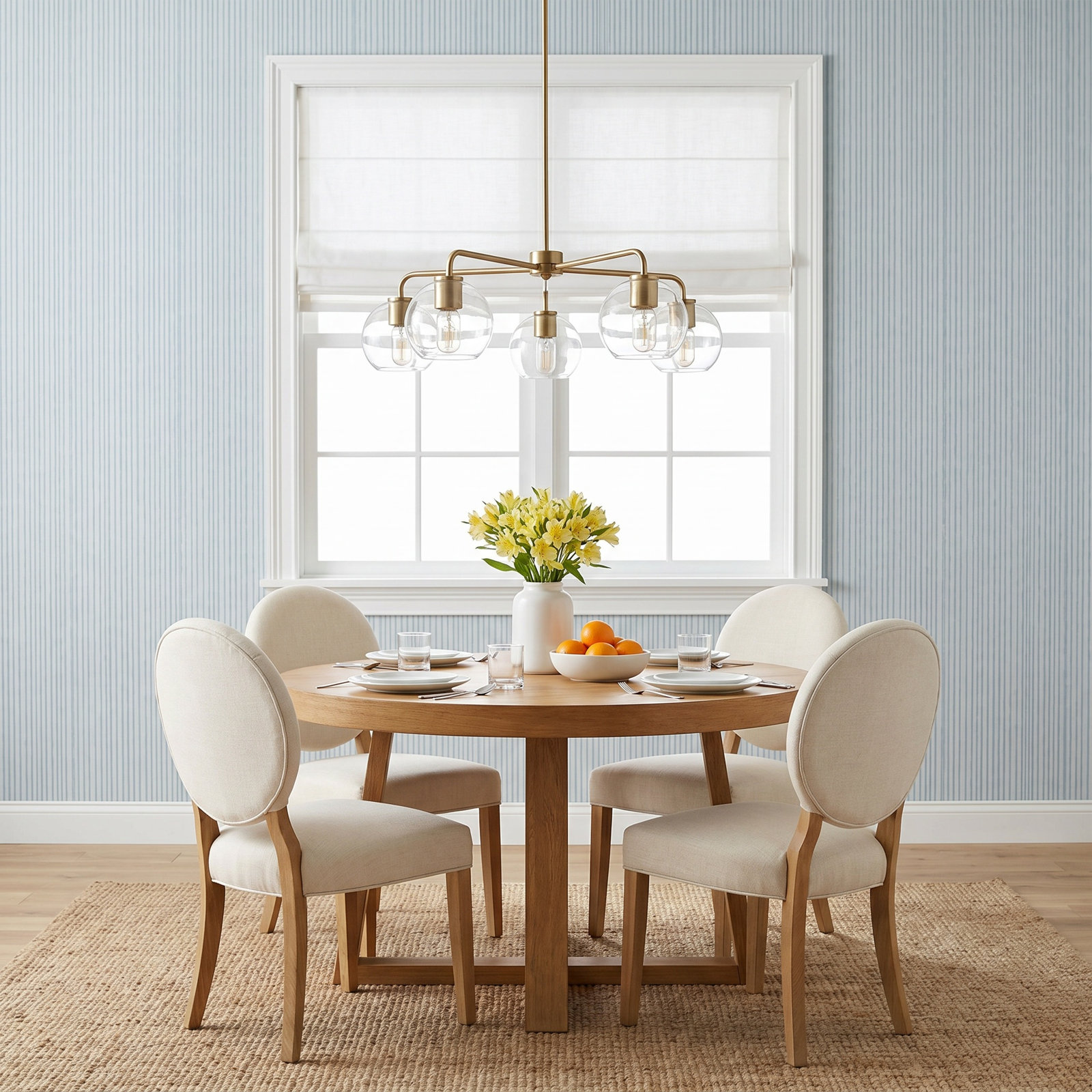 Childerley 5-Light Chandelier, Satin Brass