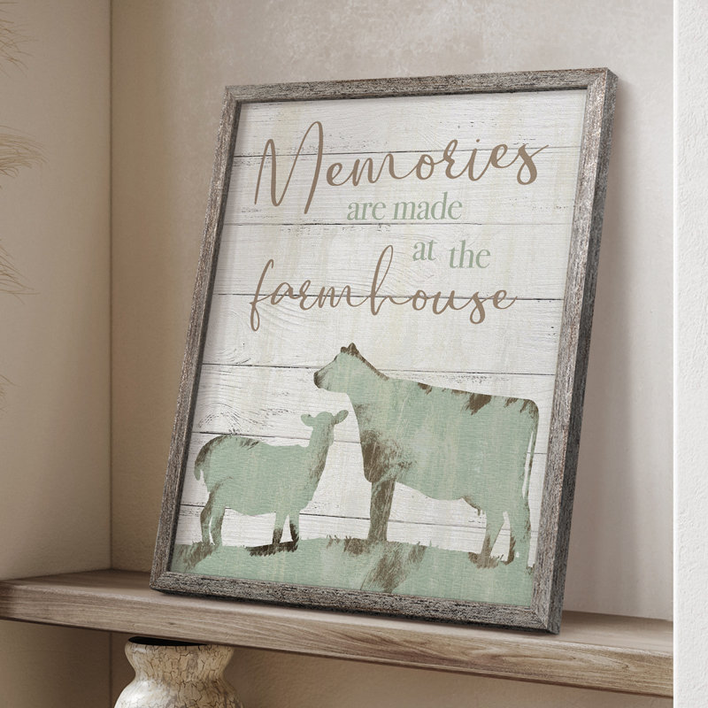 Farmhouse Memories, reproduction encadrée - bois massif, H 15 po x l 12 po