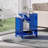 No Assembly Acrylic Side Table, Vibrant Blue Open Storage Accent Table for Bedroom, Living Room-1864160315