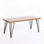 Table basse de style industriel avec plateau en bois et fer 18 po x 43 po 18 po, style industriel