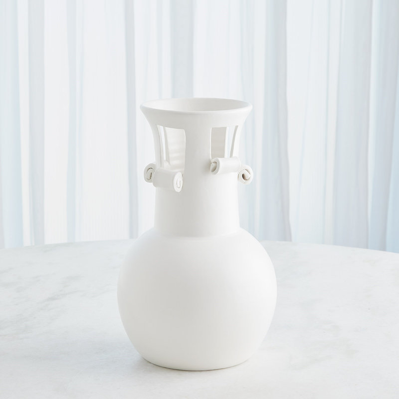 Ceramic / Porcelain Table Vase, Overall Height-  15.75"