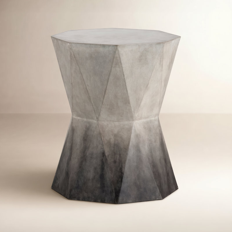 Jamari Concrete Top End Table - Grey