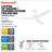 Lynton 52" White Ceiling Fan with LED Light and Remote