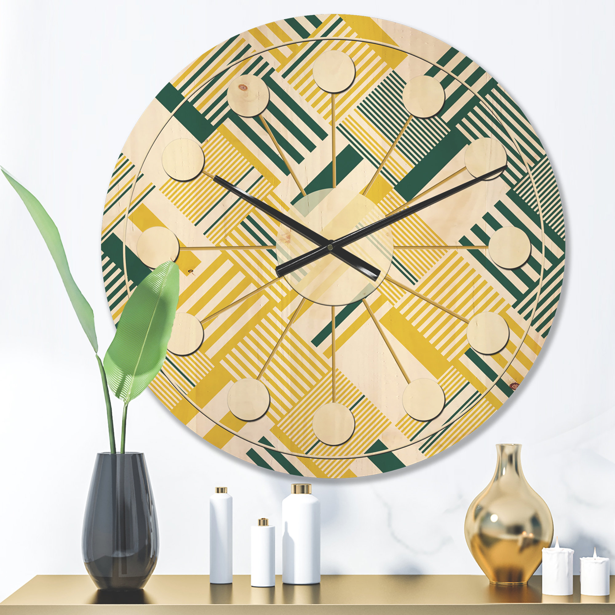 East Urban Home Abstract Diagonal Stripe Pattern - Mid-Century Modern ...