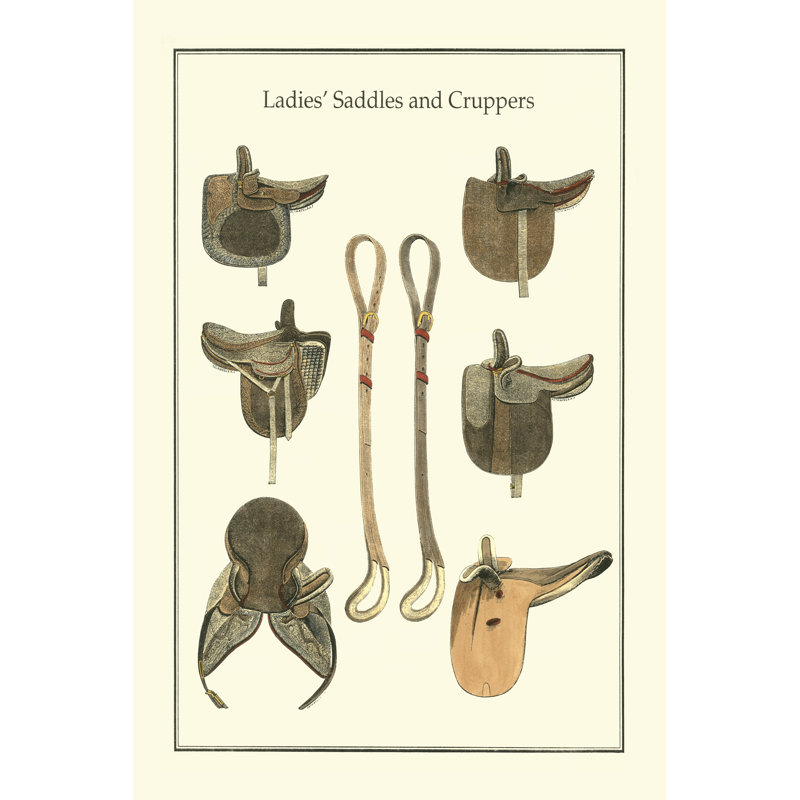 Ladies Saddles by Vision Studio - Print on Canvas, 122cm H x 81cm W, Wrapped Canvas