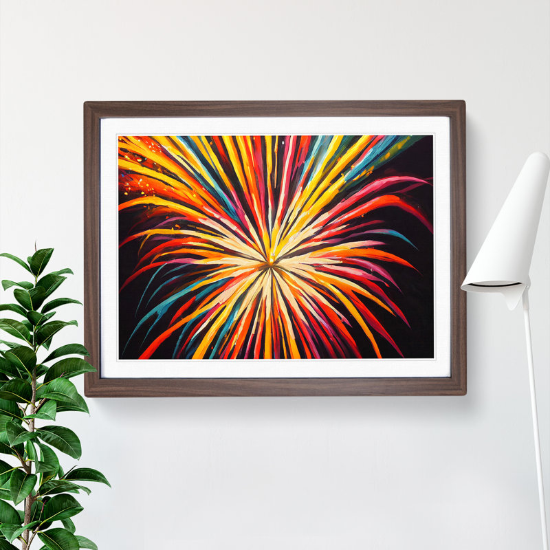 Grand Fireworks - Print, 34cm H x 46cm W, Walnut