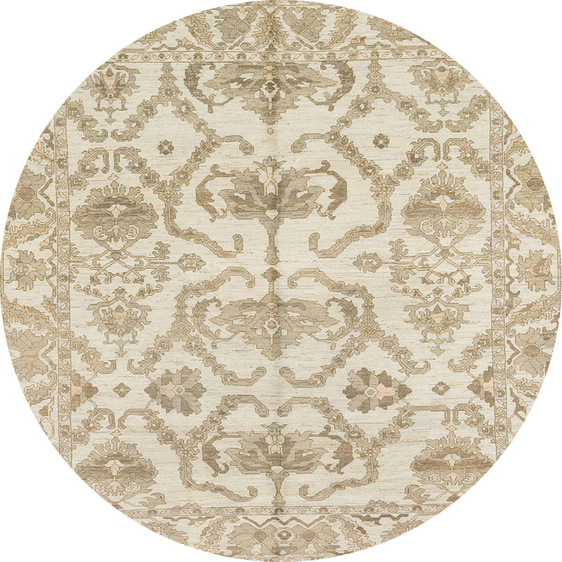 Tapis abstrait moderne 1610, Rond 3 pi
