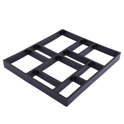 1.7" H x 17.7" W x 1.7" D Plastic Paver Cement Pavement Mold，Reusable Concrete Path Maker Molds, DIY Paving Pavement Molding, Black