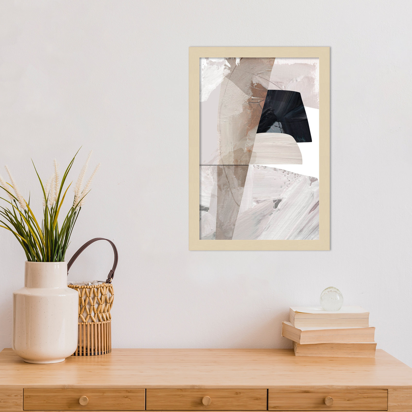 Caves by Dan Hobday Wood Framed Wall Art Print, Brown, 17" H x 12" W