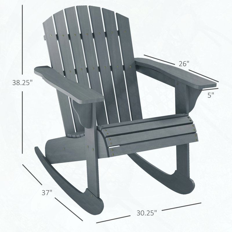 Chaise berçante Adirondack Outsunny