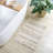 Woven Texture Stripe Bath Rug Natural 22X58"