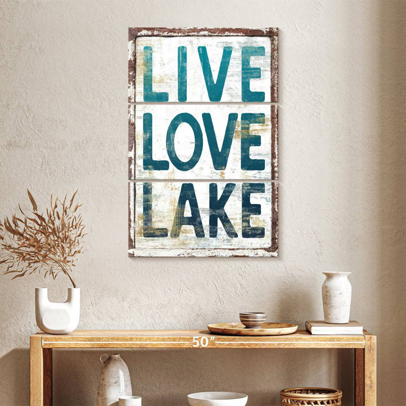 Tergel Live Love Lake, typographie, H 38 po x l 24 po