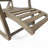 Outdoor Acacia Wood Rocking Chair With Retractable Foot Panel,Rocker Patio Rocking Chair For Porch, Patio, Balcony,