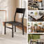 Ensemble de 6 chaises de salle à manger modernes en bois avec dossier ergonomique, noir-134077883