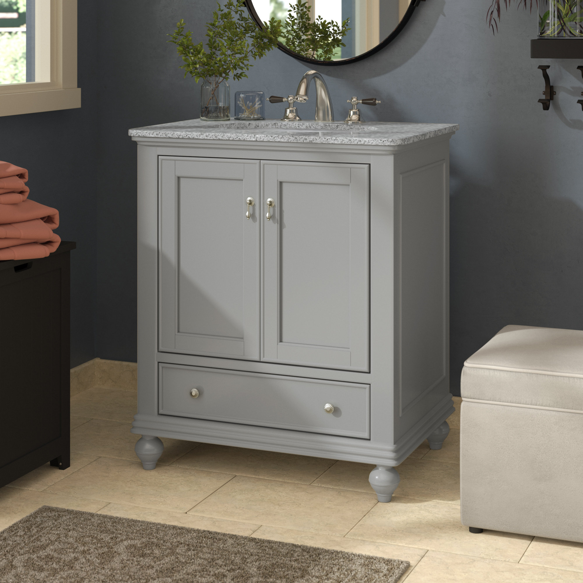 Three Posts™ Launceston 30'' Free Standing Single Bathroom Vanity with