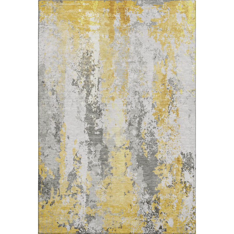 Premium Machine Washable Stallings AMF1848 Abstract Rug, Rectangle 5' x 7'6"