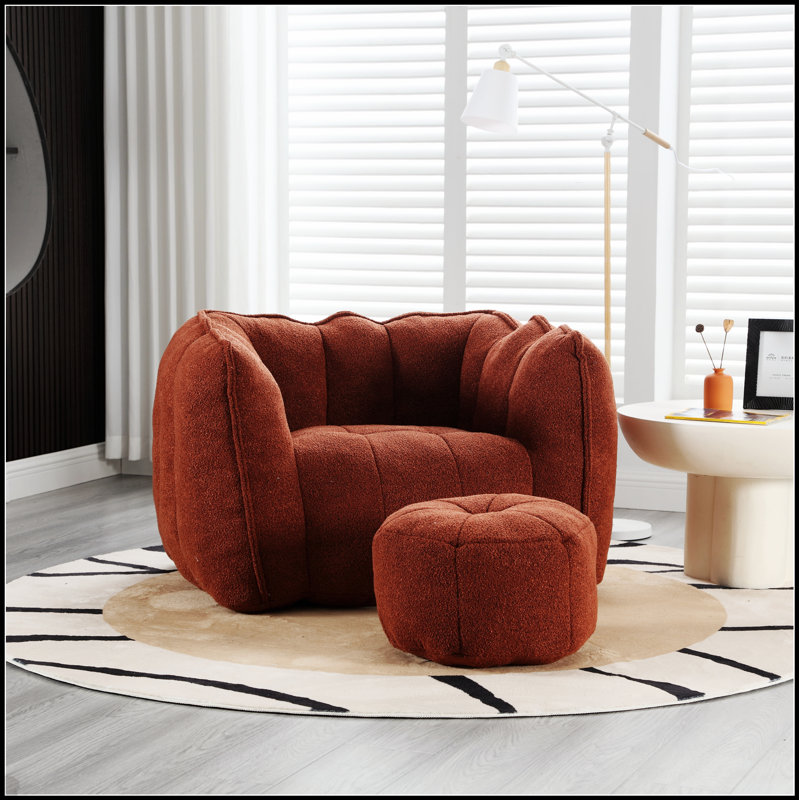 Fauteuil à billes doux avec mousse haute résilience pour un confort et une détente ultimes dans le salon ou la chambre à coucher