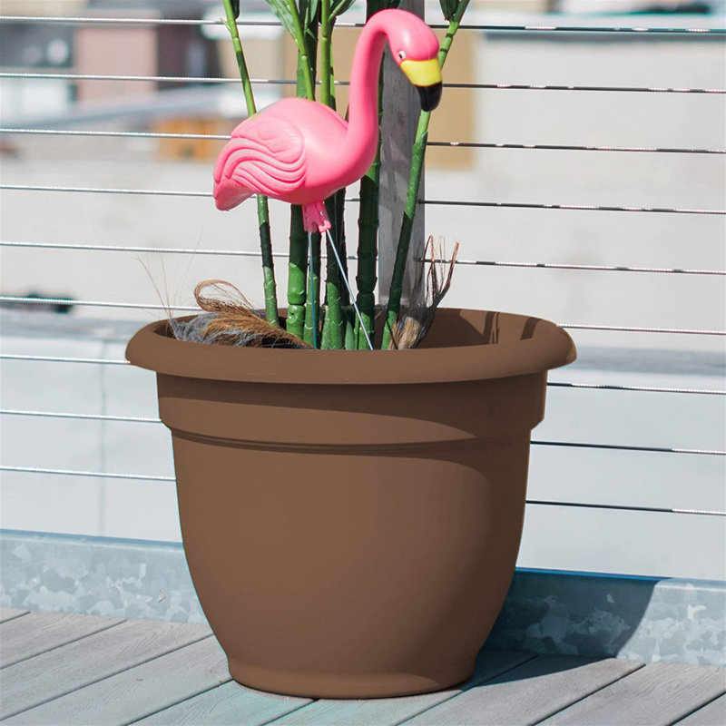 Ketzaly Pot Planter, 7" H x 8.75" W x 8.75" D,  Chocolate