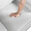 Confortable fauteuil inclinable à dossier poussoir gris, revêtement en chenille gris, fauteuil de salon 1 pièce en gris, structure en bois massif et contreplaqué