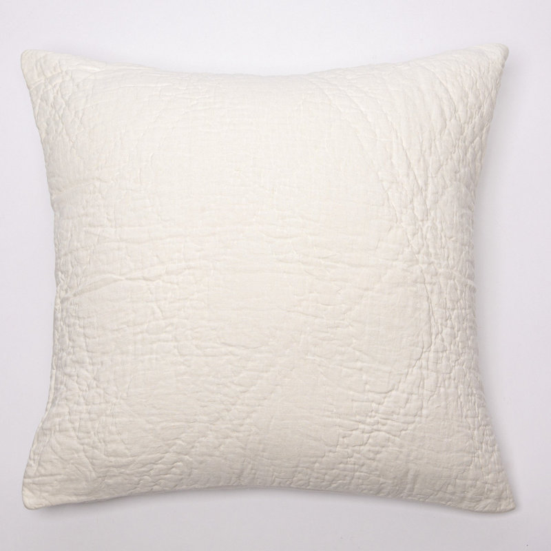 Bohannon Cotton Striped Sham - Euro, Euro, Ivory