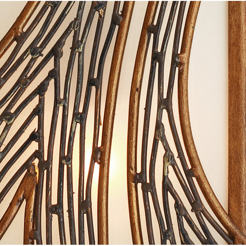 Plafonnier encastré 1 lumière Flow, Minerai martelé, H 20,25 po x l 6,5 po x P 4,75 po