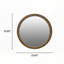 Miroir rond rond en bois patiné et perles, 23,62 "Farmhouse Vintage-1880491947
