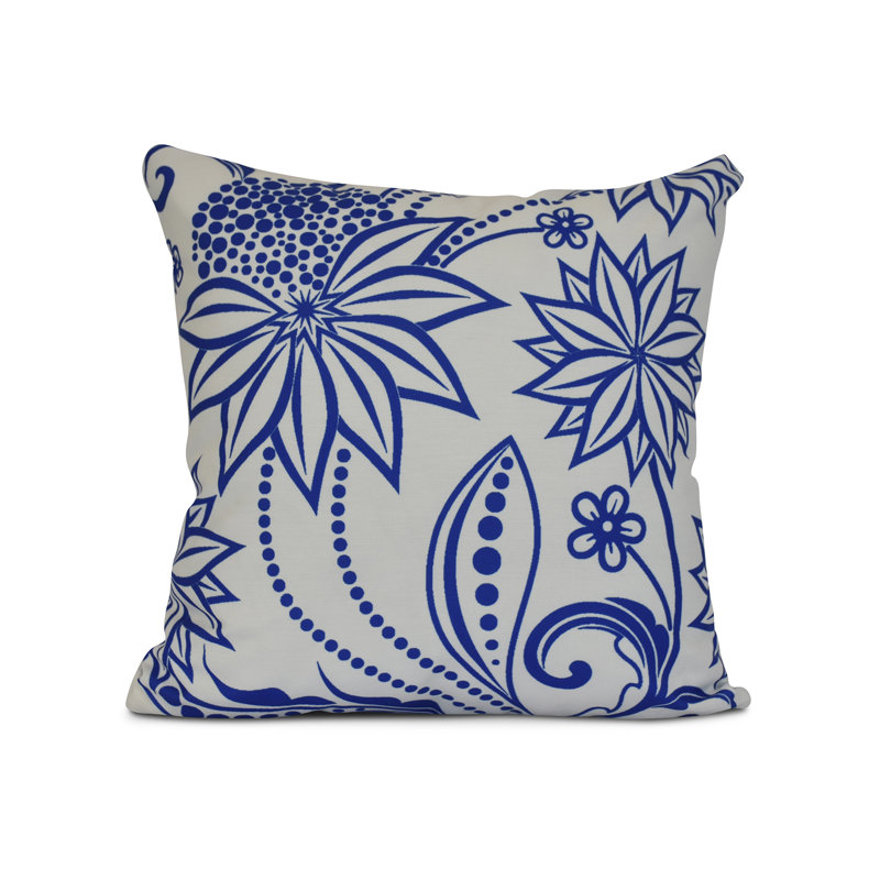 Housse de coussin et insert d’extérieur carrés, Bleu, H 20 po x l 20 po x P 3 po