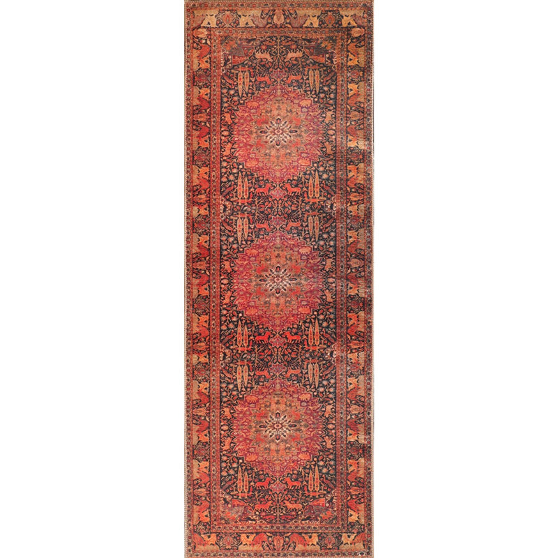 Tapis de couloir brun 8 pi Medallion