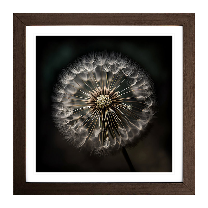 Single Picture Frame Print on Wood, Walnut
