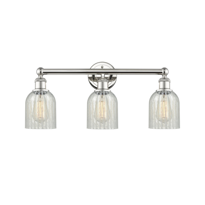 Éclairage pour meuble-lavabo de salle de bain 3 lumières 23 po Reiko, Mouchette, Nickel poli
