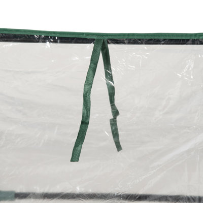 Folmar 50'' W Galvanized Raised Garden Bed with PVC Greenhouse Cover