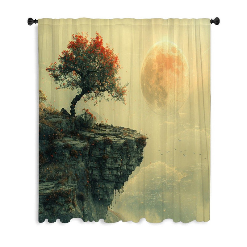 Rideaux fantaisistes, occultant et voilage fantaisiste - 1 panneau, L 50 po x L 84 po