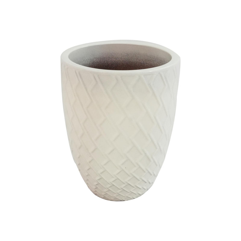 High-quality ceramic flower pots, Milk White